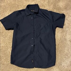 Men's Short-Sleeve Button-Down Shirt in Navy by Dockers
